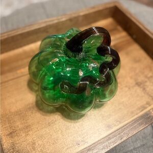 Green Glass Pumpkin